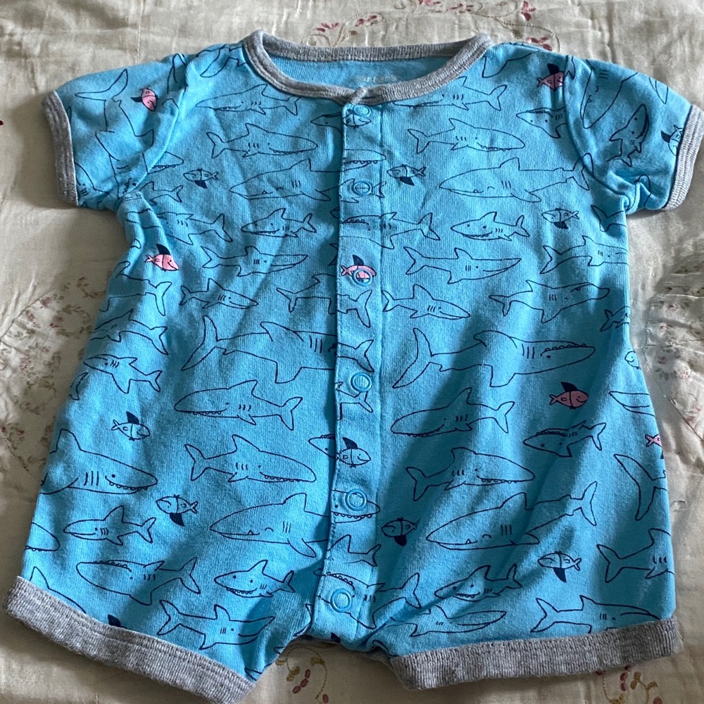 Carter's Bright Blue Baby Romper